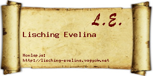 Lisching Evelina névjegykártya